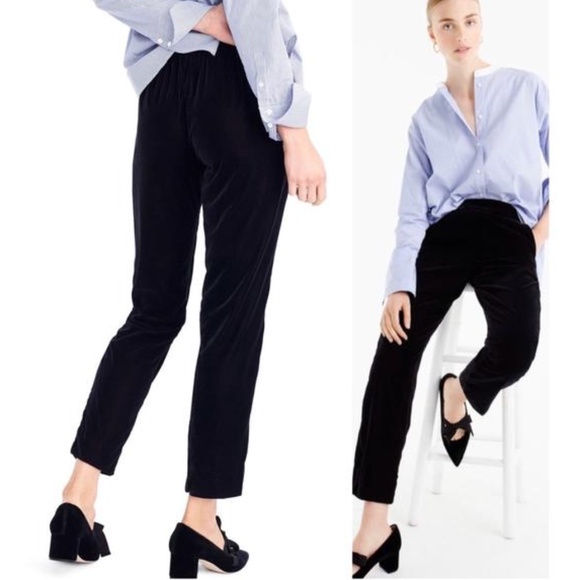 New! J.Crew Pull-On Velvet Ankle Pants